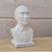 Bust Statue of Vladimir Putin - 11 cm, President of Russia, White Matte Bust Statue of Vladimir Putin - 11 cm, President of Russia, White Matte