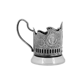Stalin I.V. Engraved Brass Tea Glass Holder-1
