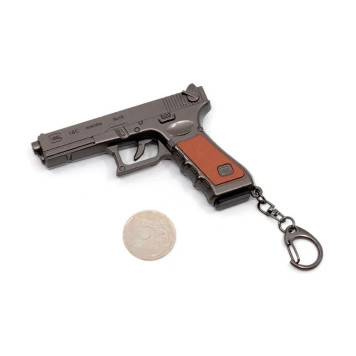 Microgun L Schlüsselanhänger Reproduktion der Glock 18C Pistole mit entfernbarer Magazin