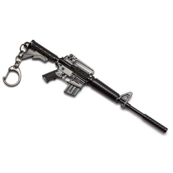 微型枪M16A4步枪钥匙扣 - 黑色-1