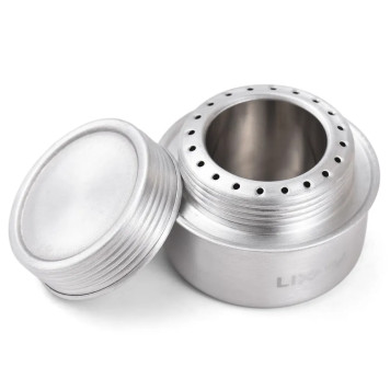 Portable Mini Alcohol Stove with Lid and Cross Stand-2