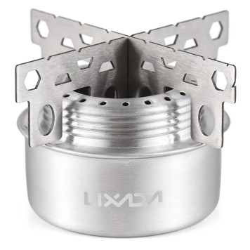 Portable Mini Alcohol Stove with Lid and Cross Stand-5