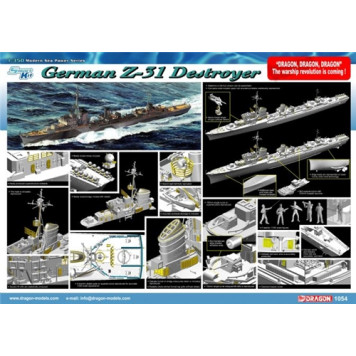 German Destroyer Z-31 Model Kit