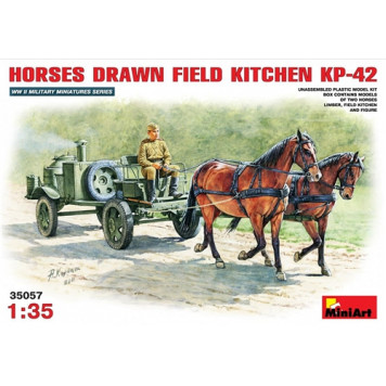Soviet Field Kitchen P-42 Horse-Drawn Assembly Model