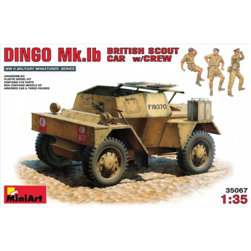 British Dingo Mk. 1b Armored Car with Crew Model Kit