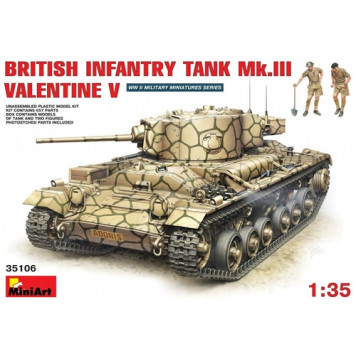 British Infantry Tank Mk3 Valentine Mk5 Scale Model