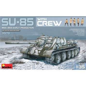 SU-85 Model 1943 Early Version with Crew