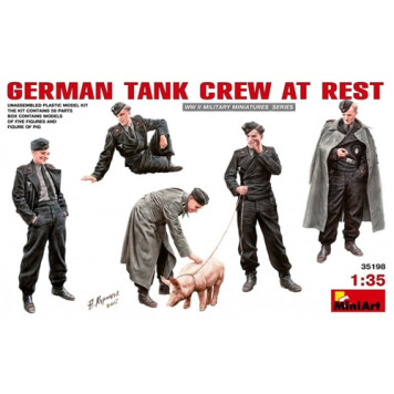 German Tank Crew at Rest Assembly Model