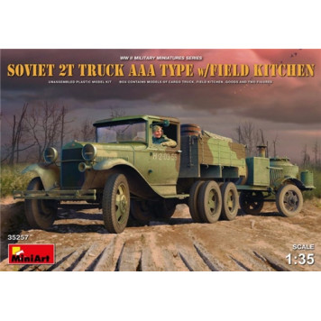 Soviet AAA Truck with Field Kitchen Model Kit