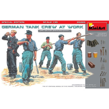 German Tank Crew in Action Assembly Model