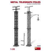 Metal Telegraph Poles Assembly Model