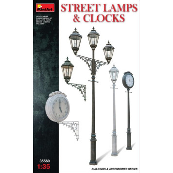 Street Lamps and Clocks Assembly Model