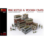 Wine Bottles and Wooden Crates Assembly Model