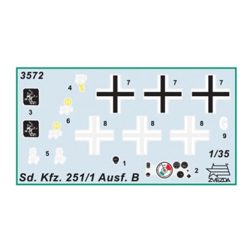 German Half-Track Armored Personnel Carrier "Hanomag" Sd.Kfz 251/1 AusF.B Model Kit-1