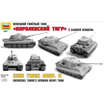 German Heavy Tank T-VIB "King Tiger" with Henschel Turret Model Kit-2