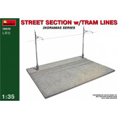 Street Section with Tram Tracks Model Kit