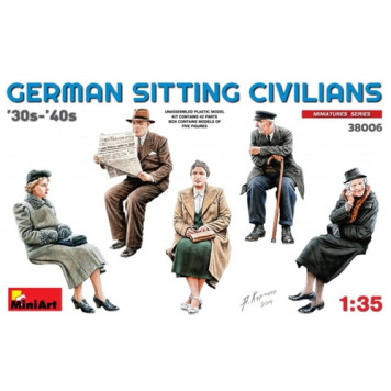 German Sitting Passengers Model Kit 1930s-1940s