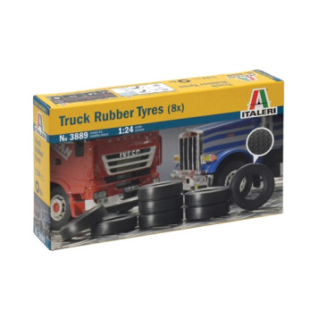Rubber Tires Set for Truck Model (8 Pieces)