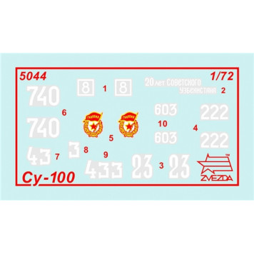 Soviet SU-100 Tank Destroyer Plastic Model Kit 1/72-1