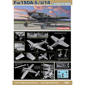 Focke-Wulf 190A-5/U-14 German WWII Fighter Plane Model Kit