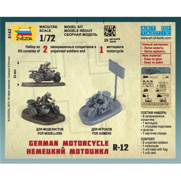 German R-12 Military Motorcycle Model Kit-2