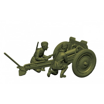 Soviet 76mm Regimental Gun with Crew - Historical Model Kit-3