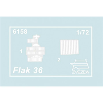 German Heavy Anti-Aircraft Gun FLAK 36/37 Model Kit-2