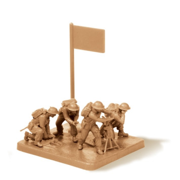 British 3-inch Mortar Model Kit with Crew-1