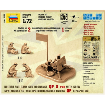 British 40mm QF Anti-Tank Gun with Crew Model Kit-2