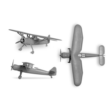 Henschel Hs 126B-1 German Reconnaissance Aircraft Model-1