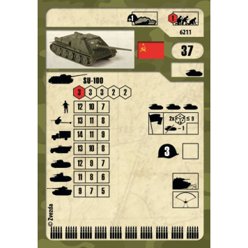 Soviet SU-100 Tank Destroyer Plastic Model Kit 1:100-5
