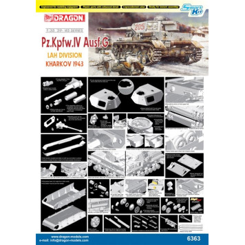 Pz.Kpfw.IV Ausf.G LAH Division Kharkov 1943 Model Kit