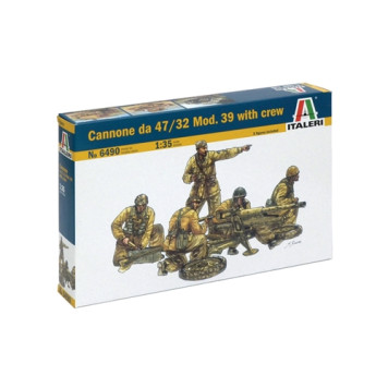 47/32 Mod.39 Artillery Gun Assembly Model with Crew