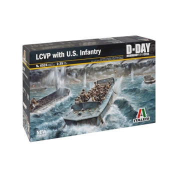 LCVP Landing Craft with American Infantry Model Kit