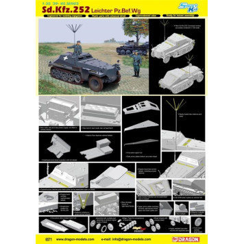 German WWII Armored Vehicle Sd.Kfz 252 le.Bef.Wg Model Kit