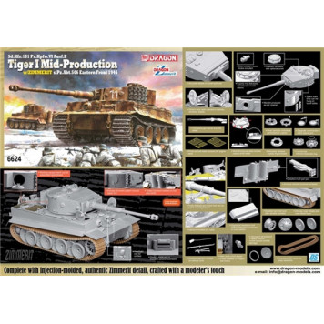 Tiger I Mid Heavy Tank Model Kit s.PzAbt 506