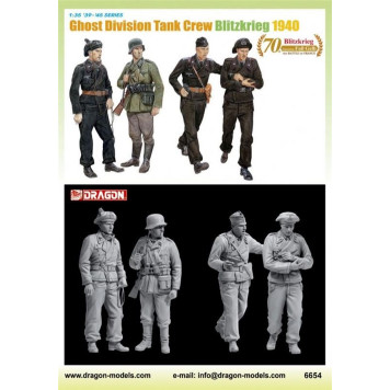 Ghost Division Tank Crew Soldiers Assembly Model (Blitzkrieg 1940)