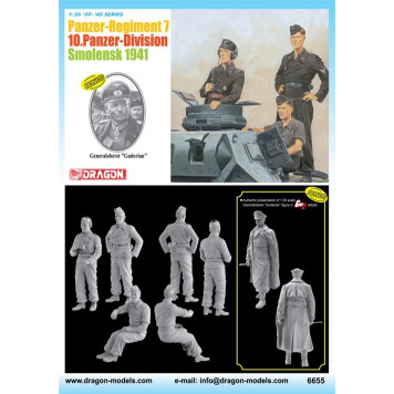 German Tank Crew Smolensk 1941 with Bonus Guderian Figure by Dragon