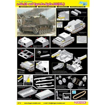 German SIG33 Self-Propelled Gun on Pz.Kpfw III Chassis Model Kit
