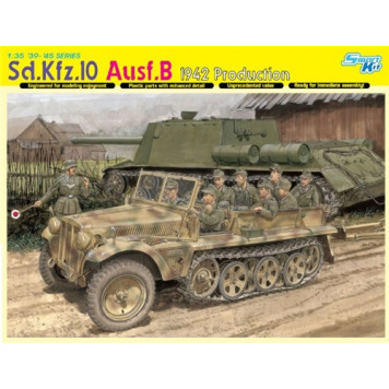German Half-Track Vehicle Sd.Kfz.10 Ausf.B 1942 Model Kit
