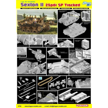 SEXTON II 25 pdr Self-Propelled Gun Model Kit