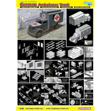 German Military Medical Truck Model Kit