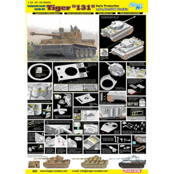Tiger I "131" Heavy Tank Model Kit sPzAbt.504 Tunisia