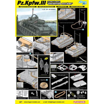 Pz.Kpfw.III Ausf.F Tank Model Kit with 3.7cm Gun - "OPERATION SEELOWE"