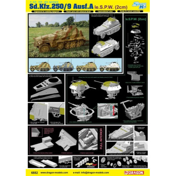 German Half-Track Armored Vehicle Sd. Kfz. 250/9 Model Kit