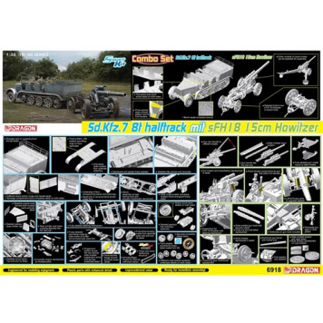 Sd.Kfz.7 8(t) Halftrack with s.FH.18 Howitzer - Premium Scale Model