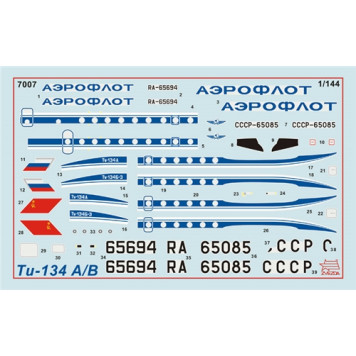 Tu-134A/B-3 Passenger Airliner Plastic Model Kit-5