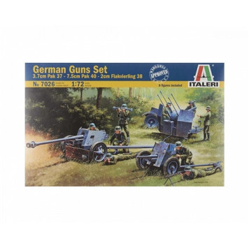 German Artillery Collection: Pak35, Pak40 & Flak38 Scale Model