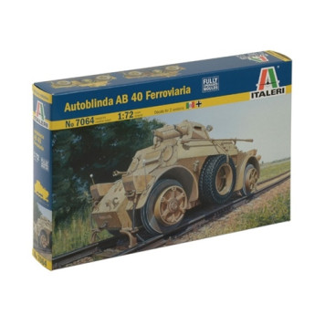 Autoblinda AB 40 Ferrovi Armored Car Model Kit