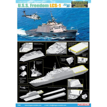 U.S. Navy Ship U.S.S. Freedom LCS-1 Model Kit